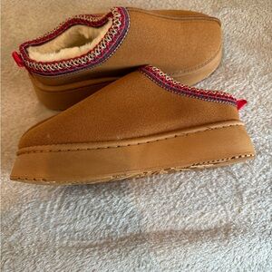 Brown Slip-On Platform Shoes